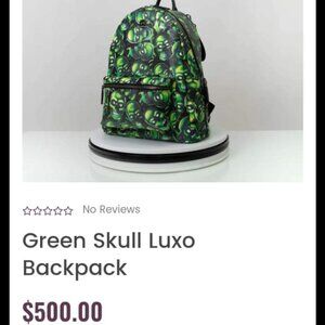 Green Skull Luxo Backpack